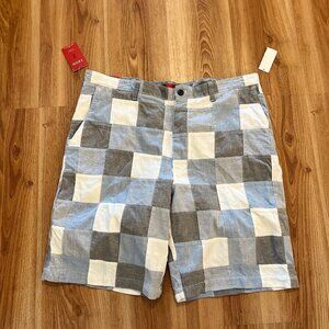 Izod Luxury Sport Men's Classic Oxford Cotton Patchwork Summer Shorts Sz 40